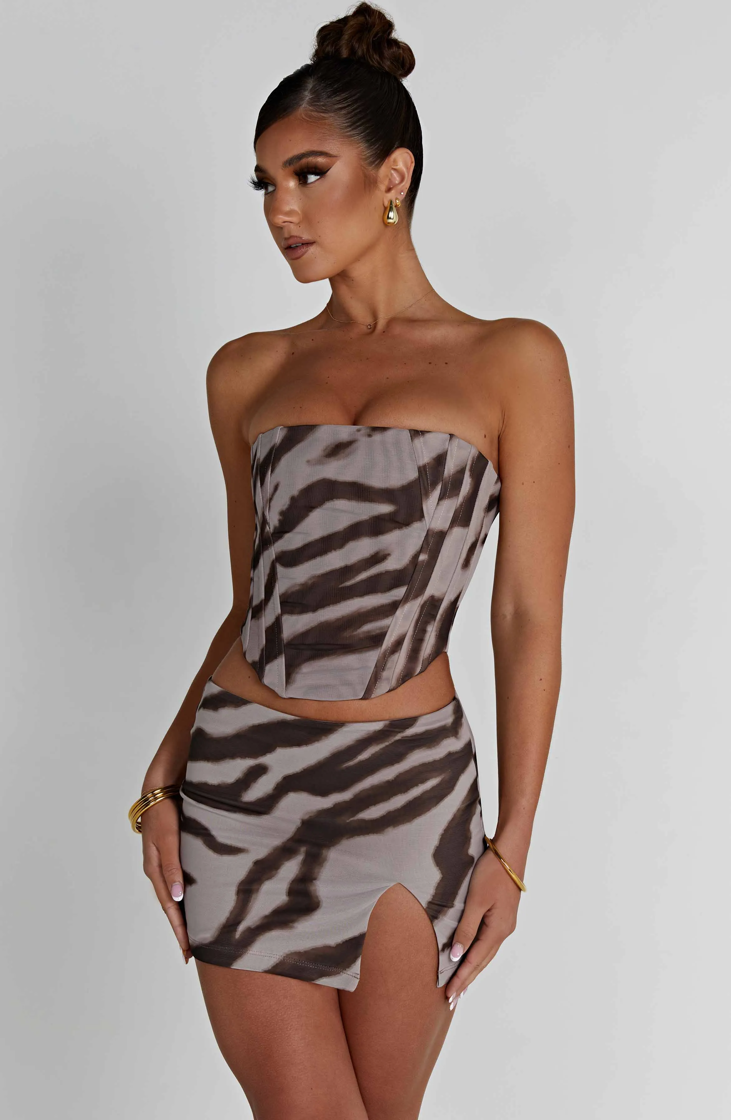 Zebra Print Cami Corset